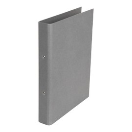 Bigso Box of Sweden 2 Ring Binder - Narrow Fibreboard and Paper Document Organiser - Document Holder for Papers, Clear Sleeves or Dividers - Grey