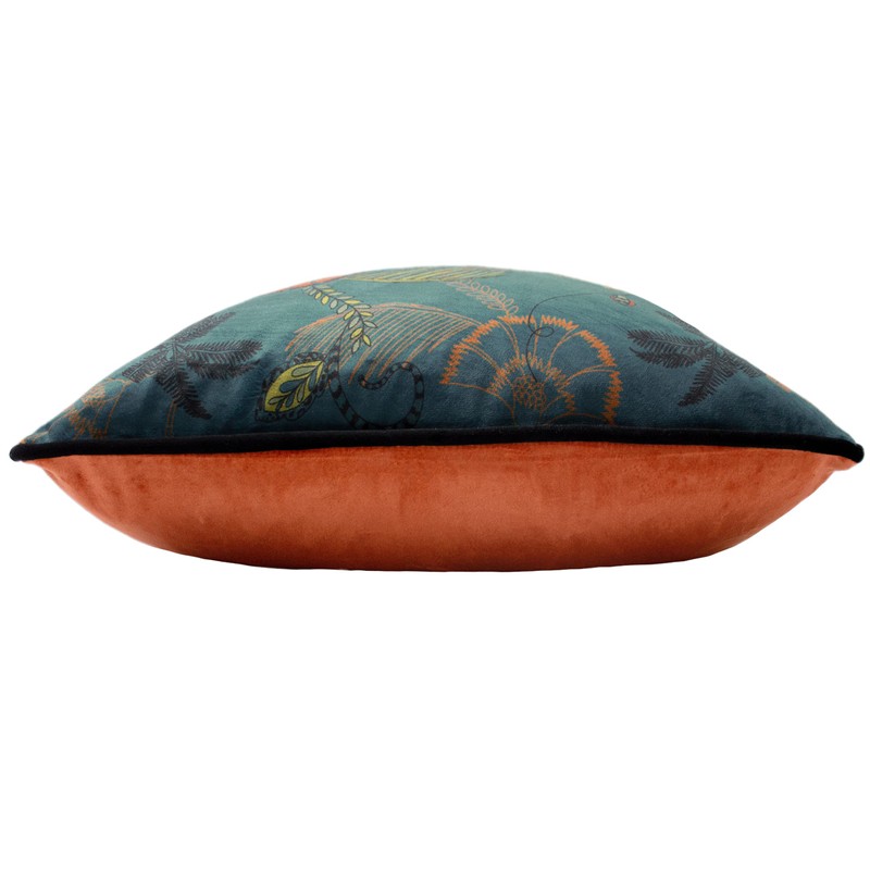 Paoletti Tropica Cheetah Cushion Cover, Teal, 45 x 45 cm