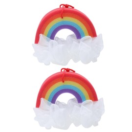 BIUDECO Pcs Home Spa Bath Flowers Bubble Forming Balls Exfoliating Skin Scrubbers Safe Comfortable Bath Wipes