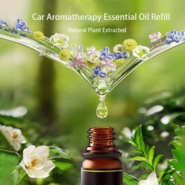 NICEADA Helicopter Solar Car Air Freshener Refill Set, Solar Essential Oil Refill Perfume Oil for Car Air Fresheners(4 Packs)