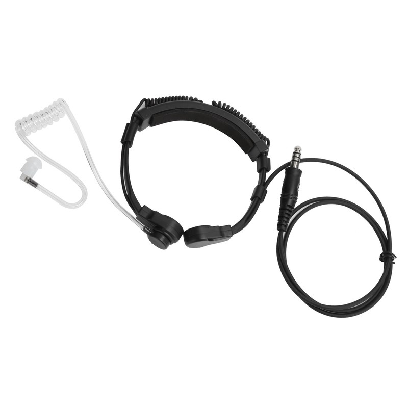 Telescopic Throat Vibration Microphone Earphone Headphone for Walkie Talkie Radio