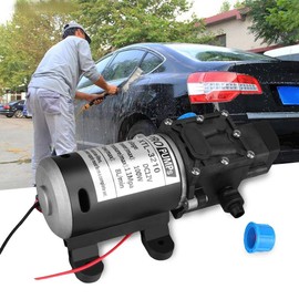 Water Diaphragm Pressure Pump, 12V DC 100W 8L/Min 160Psi High Pressure Self Priming Pump Sprayer for Washing
