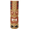 FOREVER BAMBOO Yellow Wood Tiki Mask Classic Hawaiian Tropical Decoration 20"