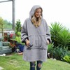 Voarge Hoodie Blanket with Sleeves, Blanket Jumper, Cuddly Blanket with