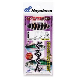 Hayabusa HS636 3-3-5 Okinawa Sabiki Guru-kun Sabiki Keimura Mix Skin, 6 Hooks