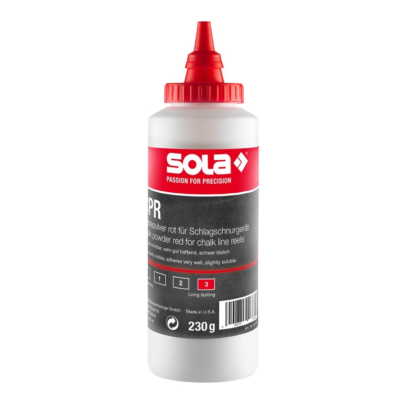 SOLA CLKS Chalk Line Set Red - 30 m Marking