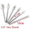Aussel 6PCS Wood Flat Drill Bits Set 10,12,16,18,20&25mm Woodworking Hole