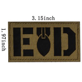 Reflective EOD Patch Explosive Ordnance Disposal Bomb Squad Military Patches Tactical Morale Embroidered Badges Hook and Loop Patch 3.15 x 1.97 inch 2 Pack