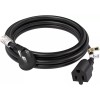 FIRMERST 6 Feet Heavy Duty Black Power Cord 14 Awg