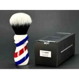 Yaqi Resin Barber Pole Style 24mm Tuxedo Knot Synthetic Shaving Brush R1742-S1