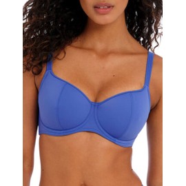 Freya Jewel Cove Underwire Sweetheart Bikini Top Plain Azure UK 38E (US 38DDD)