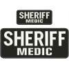 SHERIFF MEDIC EMBROIDERY PATCHES 4x10 and 2x5 HOOK ON BACK