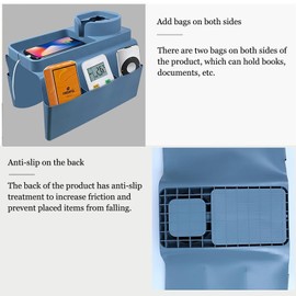JasCherry Sofa Armrest Tray, Non-Slip Sofa Chair Organiser, Portable Couch Armrest Tray, Versatile Chair Caddy for Books, Magazines, Glasses, Food Drinking, Snack Tray