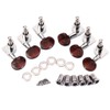 Alnicov 3L3R Enclosed Tuning Pegs Machine Head Tuners Amber Plastic