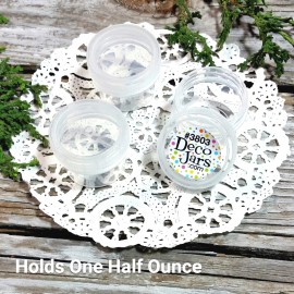 Decojars 20 Clear One Half Ounce Plastic Cosmetic Herb Jars Screw Lids Container 3803 USA