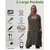Stomeshle Japanese Aprons Plus Size Smock for Women with Pockets