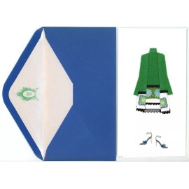 Papyrus Zang Toi Embellished Blank Inside Greeting Cards - Green-Lace