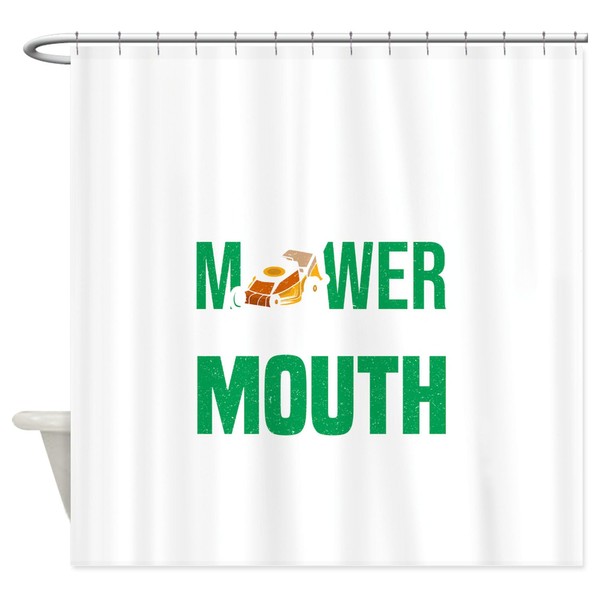 CafePress Lawn Mower Mowing Grass Gardener Ga Decorative Fabric Shower