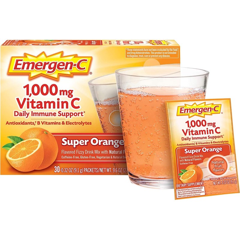 Emergen-C Super Orange, 30-count, 1000MG (2 Pack)
