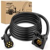 Nilight 7 Way Trailer Plug Extension Cord 12 Feet Heavy