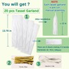 White Tassel Garland 20 Pcs, Tissue Paper Tassels Garland Banner