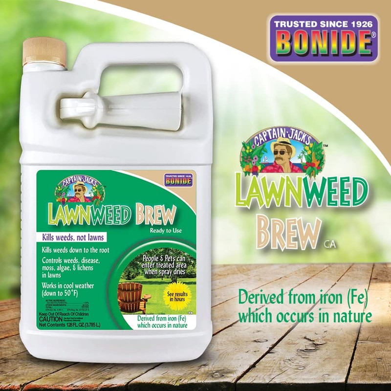Bonide Captain Jack's Lawnweed Brew, 128 oz Ready-to-Use Spray, Fast-Acting