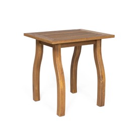 ARROWSTONE Accent Table, 100% Acacia Wood Farmhouse Side Table, Narrow Nightstand, Wooden Coffee Tables, Small Side Tables for Entryway, Living Room, Garden, Pool, Outside (Curved Accent 15" W)