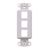Leviton QuickPort Decora Insert, 3-Port, 41643-GY, Gray