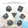 35Pcs Plastic Dice Kit Pearl Pattern White Numbers Polyhedral Dices