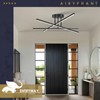 AIRYPHANT Modern LED Chandelier 18W Dimmable Black Semi Flush Mount