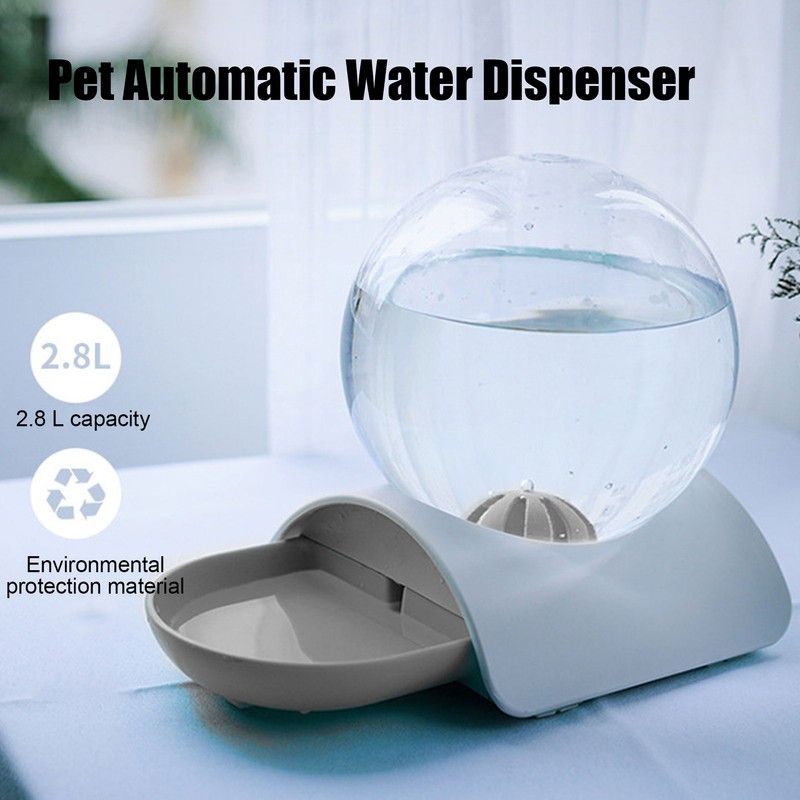 2.8L Pet Gravity Waterer Dispenser Automatic Water Drinking Fountain for