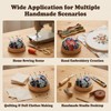 1Pcs Japanese Style Cherry Blossom Pin Cushion, Round Wooden Base