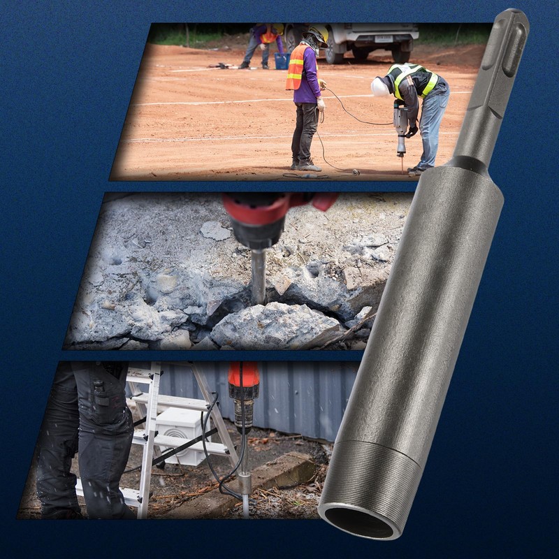 sourcing map 2pcs SDS Max Ground Rod Driver 23/64" for