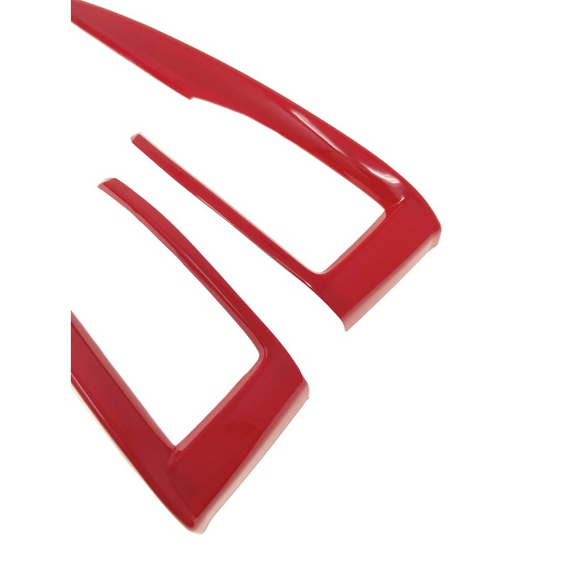 2Pcs ABS Red Interior Gear Shift Panel Frame Cover Decals