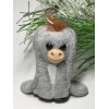 Nestor The Long Eared Donkey Christmas Tree Ornament (Light Gray)
