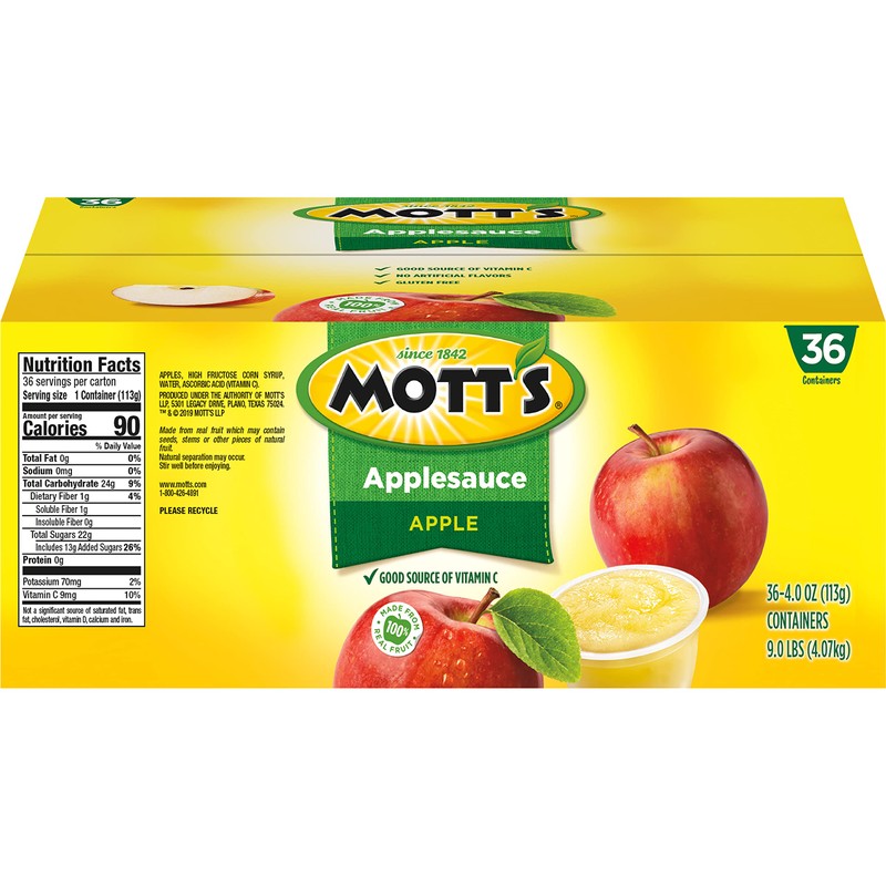 Mott's Applesauce, 4 Ounce Cup, 36 Count