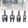 4PCS Tapered Plug Cutter Set 1/4in Hex Shank Claw Type