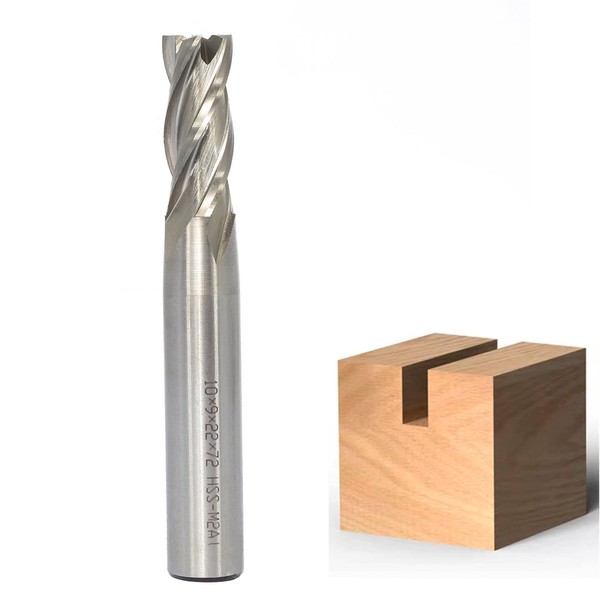 Sinoprotools End Mill, 10 mm Shank x Diameter 9 mm,
