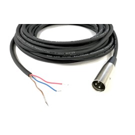 50 Foot Custom Cable Connection Pro-Audio XLR Balanced Microphone Male to Blunt Economy Cable