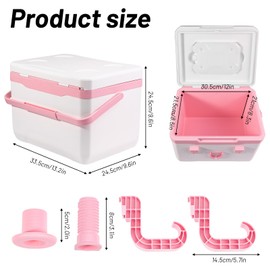 13L Pool Cooler, Insulated Hard Cooler with Handle & Hanging Bracket, Keeps Drinks Cold for 3 Days, Portable Poolside Drink Cooler for Above-Ground Pools, Camping, Fishing