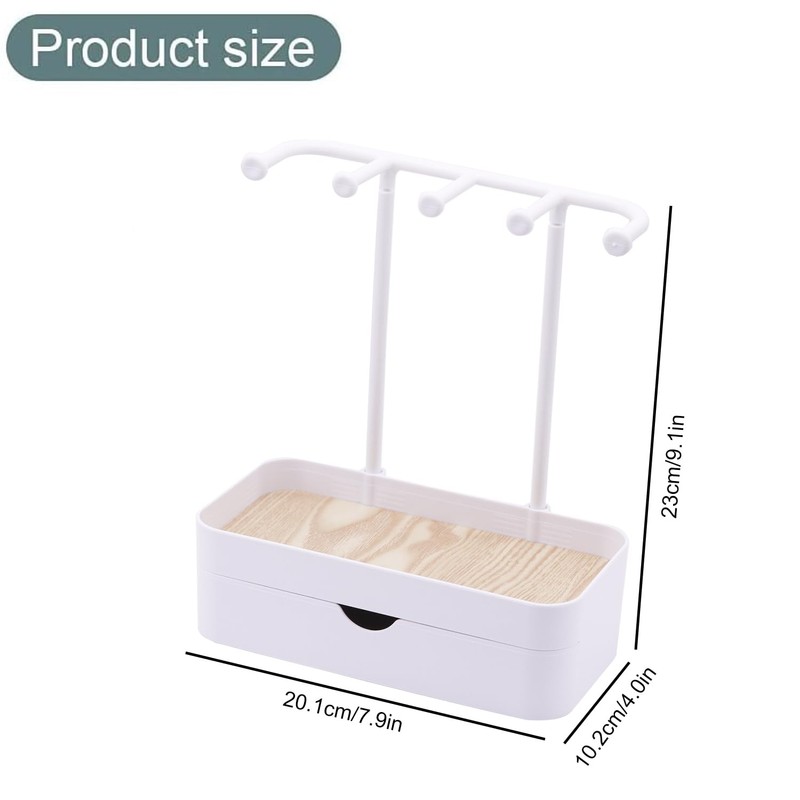 inkihuit Chain Stand Jewellery Stand with Drawers, Jewellery Holder with