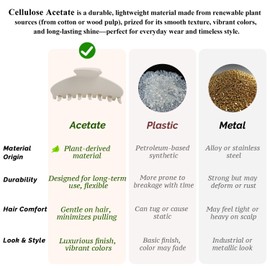 Premium Acetate Cute Hair Claw Clips for Women Girls, 4 Inch Large Claw Clips for Thick Hair, Big French Banana Clip, Vintage Y2K Styling Accessories, Summer Fun Candy Claws (Cream White)