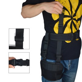 HYSHIKRA MOLLE Tactical Leg Pack Compact Black Thigh Bag, Adjustable Straps & Quick-Release Buckles for Outdoor, Militär, Hiking Gear