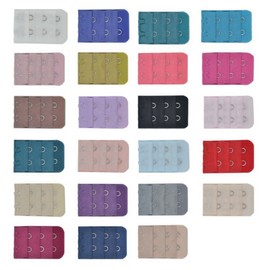 Lucky Fitness 15pcs Ladies General Bra Extenders Strap Extension 2 Hooks 3 Rows Adjustable Belt Buckle Multicolor