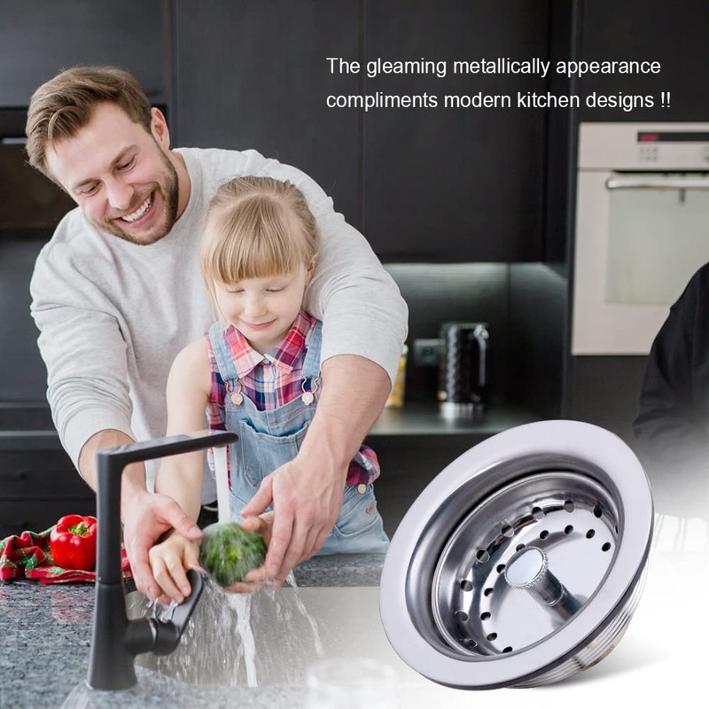 VARNAHOME Standard 3-1/2 Kitchen Sink Stainless Steel Drain Assembly With