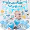Benvenuto a casa, decorazione per bambini, 34 pezzi, blu, Welcome