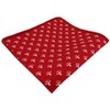 TigerTie Fine Silk Handkerchief in Red / White - Motif
