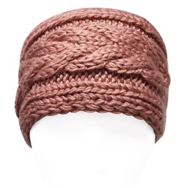 Wrapables Winter Warm Thick Cable Knit Headband, Pink