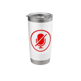 Stop Giving Men Microphones Funny Feminist Stainless Steel Insulated Tumbler
