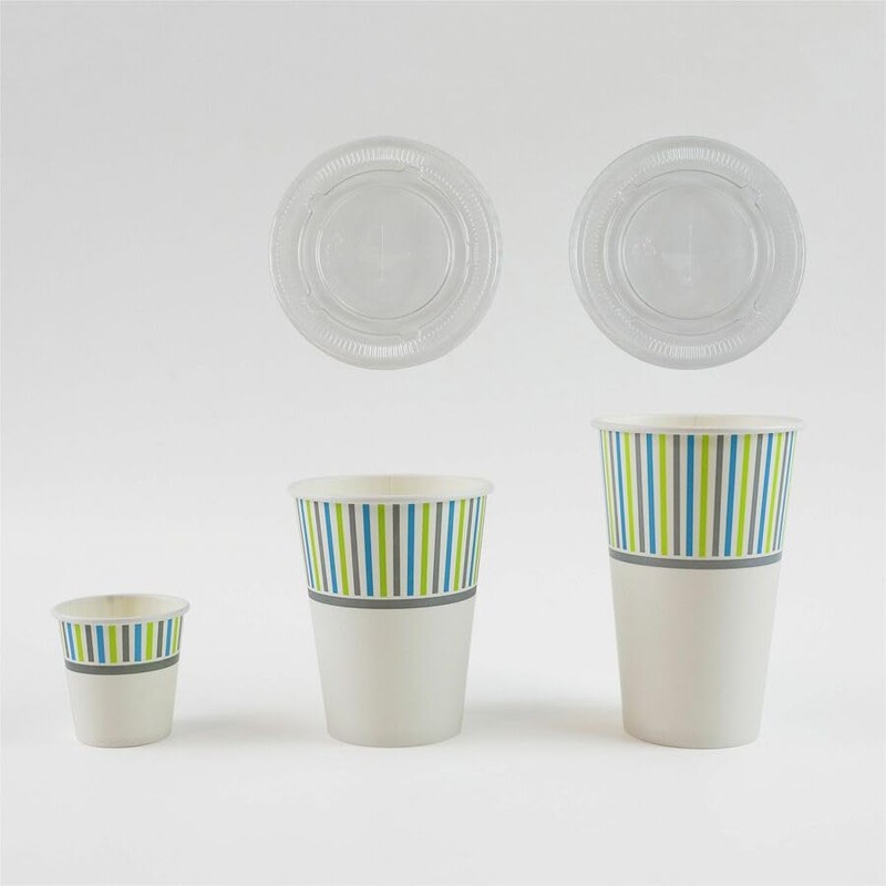 Genuine Joe Cold Beverage Cup, 3oz, Paper, Striped Pattern, 50